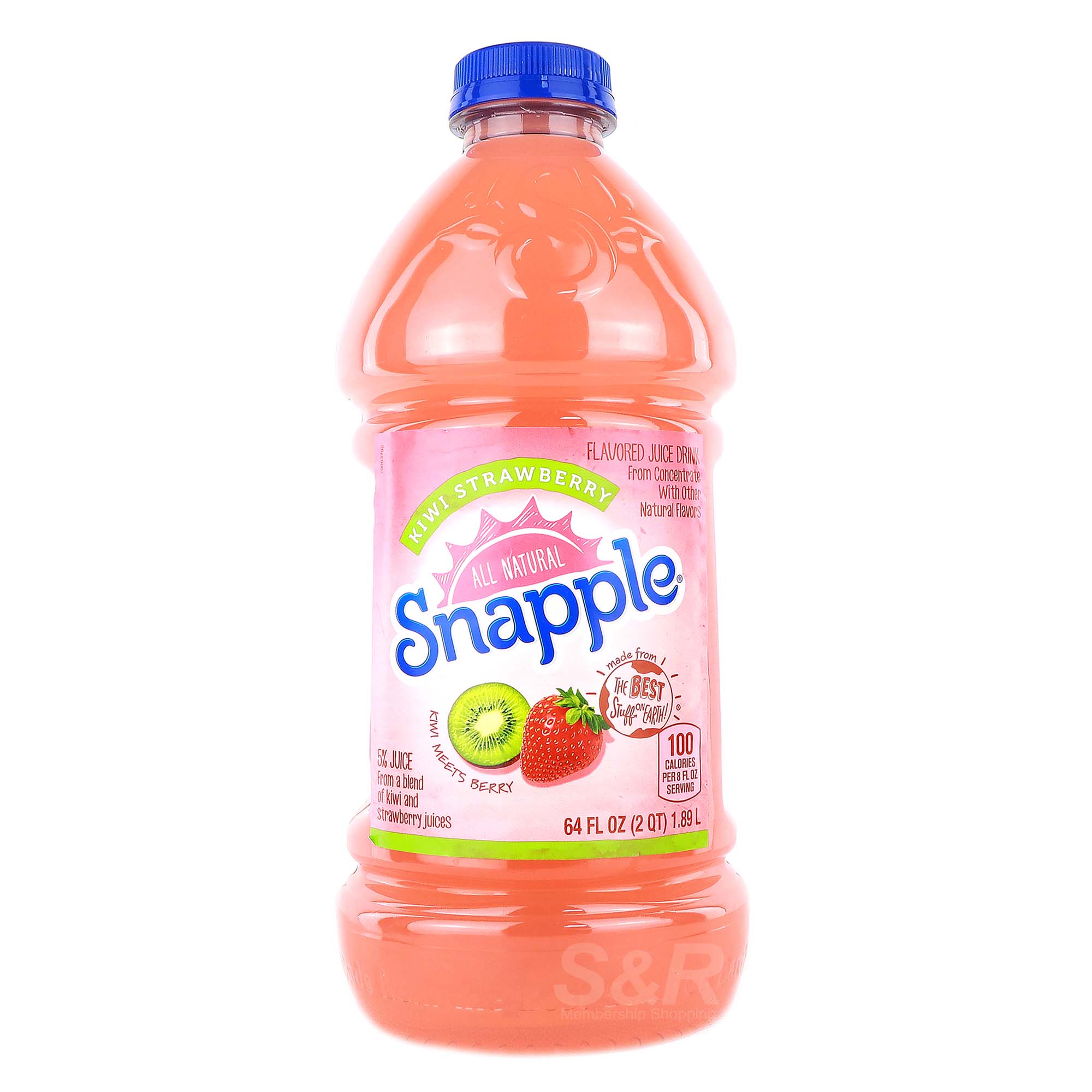 Snapple All Natural Kiwi Strawberry Flavor Juice Drinks 1.89L Snapple All Natural Kiwi Strawberry Flavor Juice Drinks 1.89L
